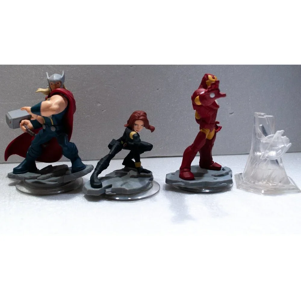 Lot of 4 Disney Infinity Marvel Figures Thor Ironman Black Widow 2.0 Avengers